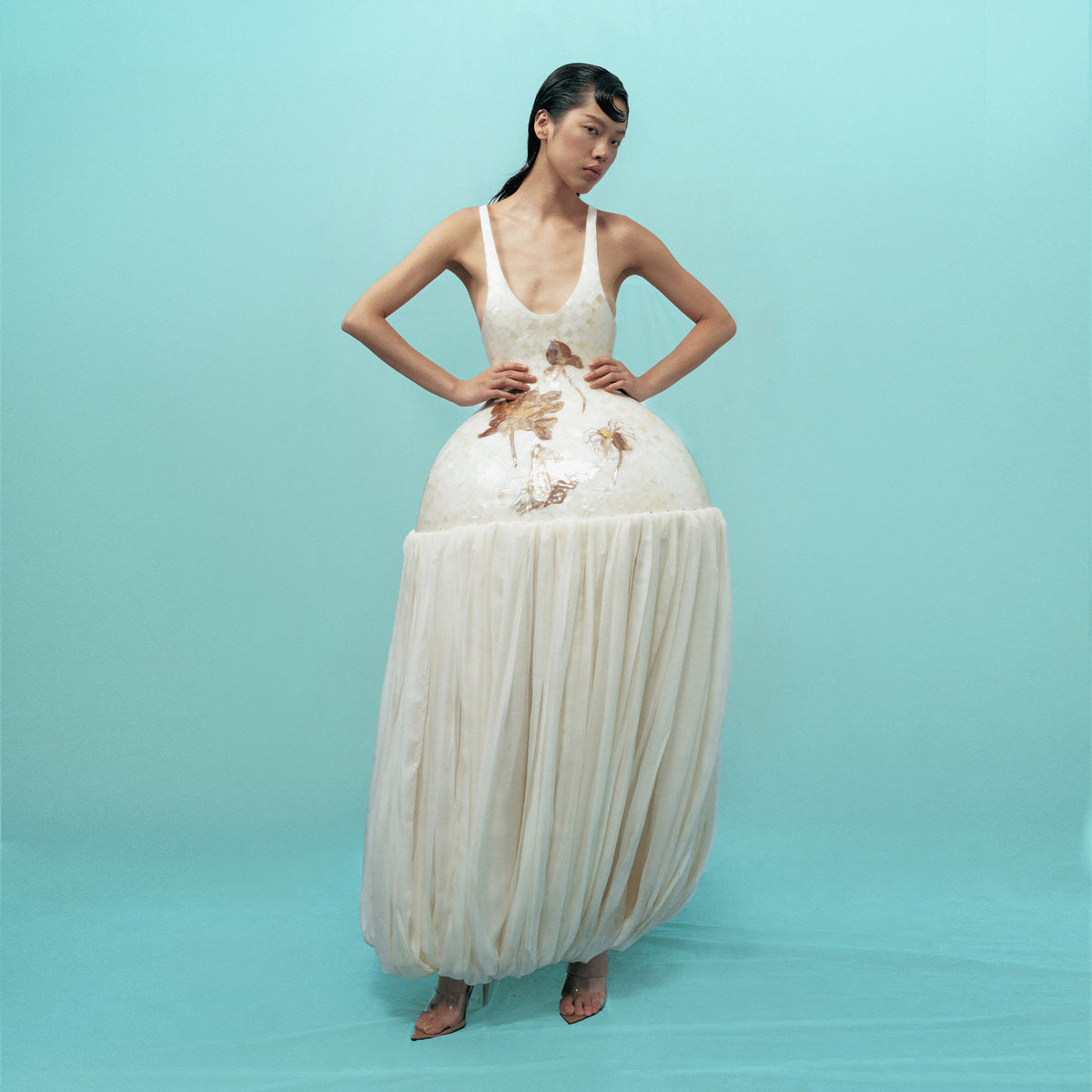 MOTHER-OF-PEARL BLOOM GOWN